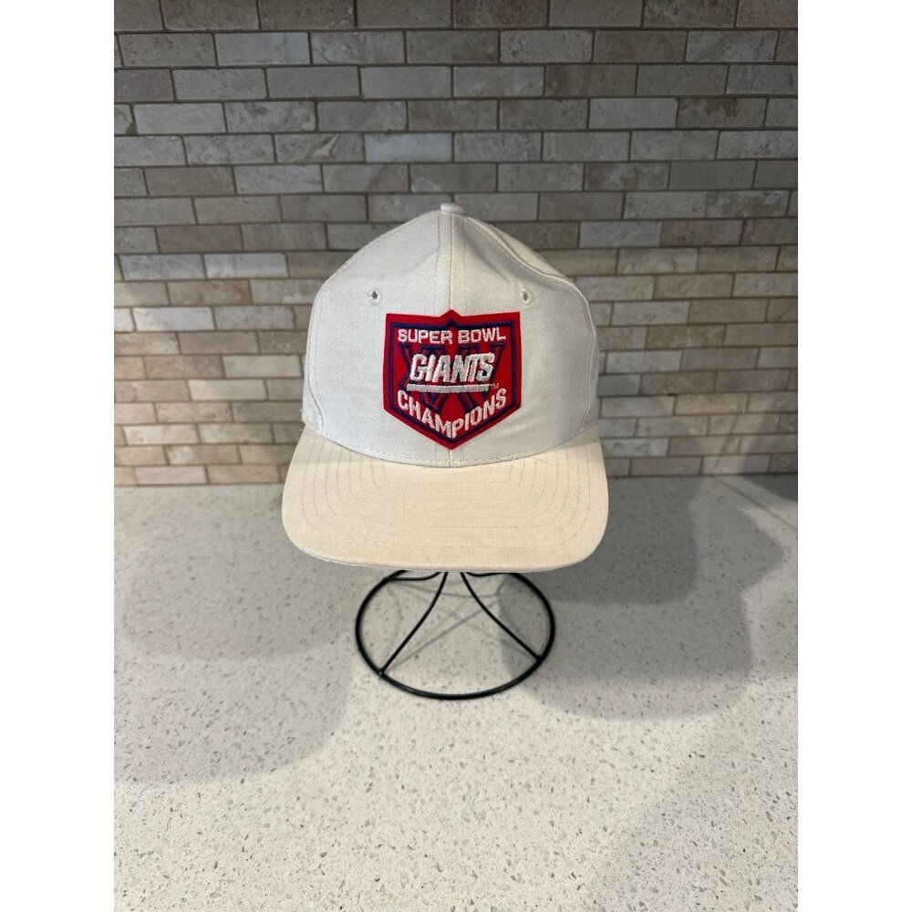 Vintage 1991 Super Bowl XXV Champion Hat Snapback Bills‎ Vs Giants White